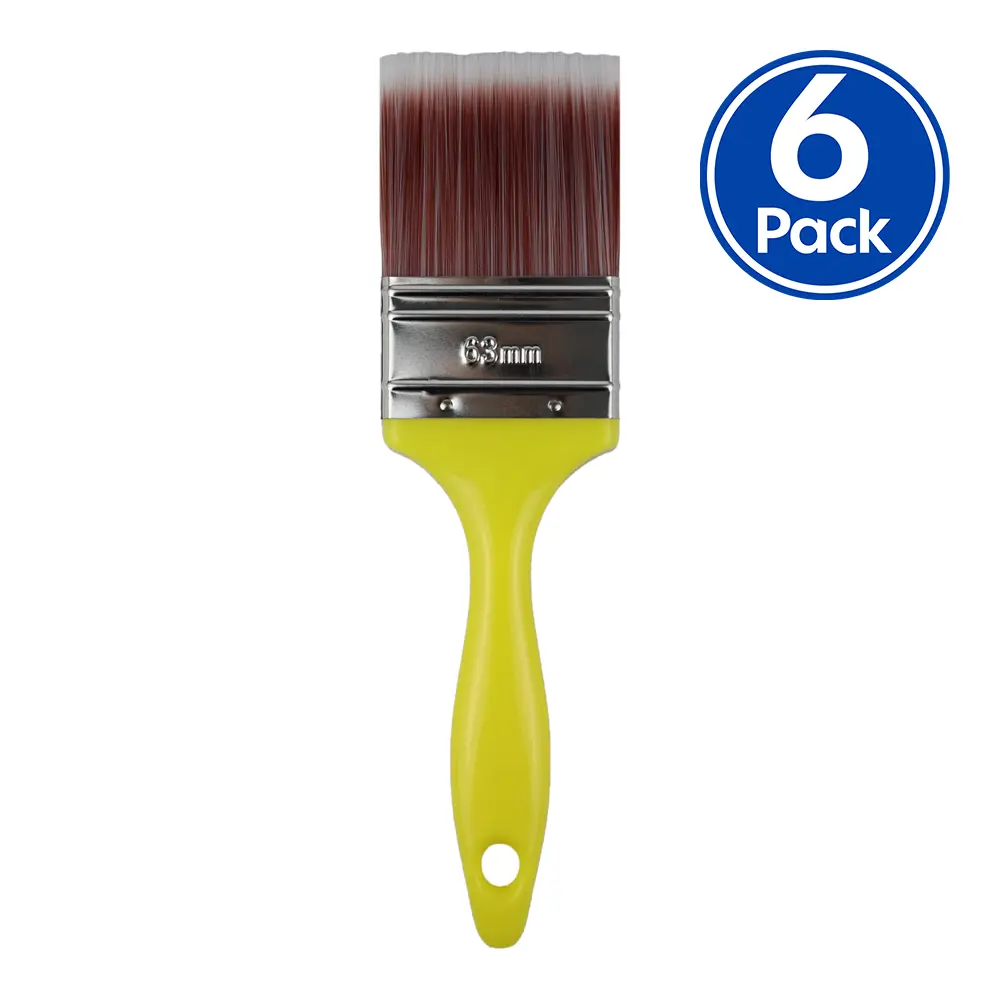 C&A Yellow Brush 63Mm X 6 Pack Varnish Paint Interior 1