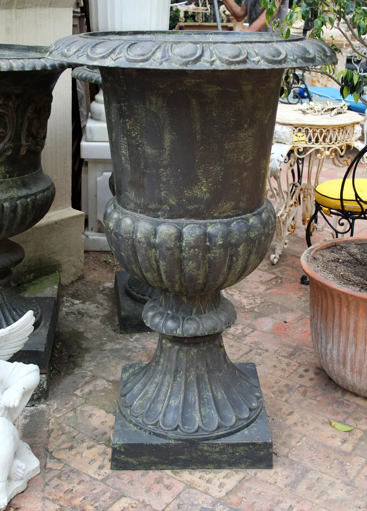 Classic Tall Cast Iron Urn - Sold 1