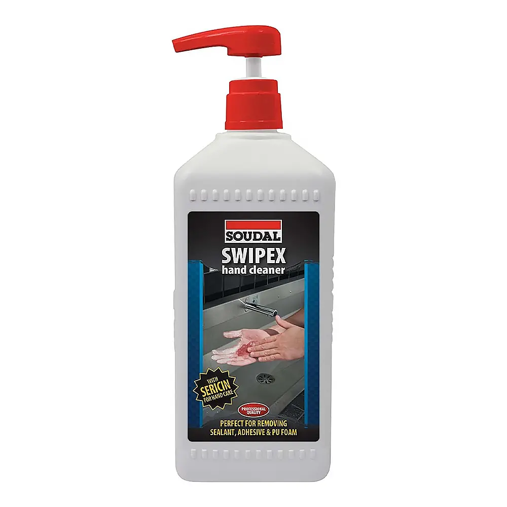 Soudal Swipex Industrial Strength Hand Cleaner With Grit 1L Pump Bottle 1