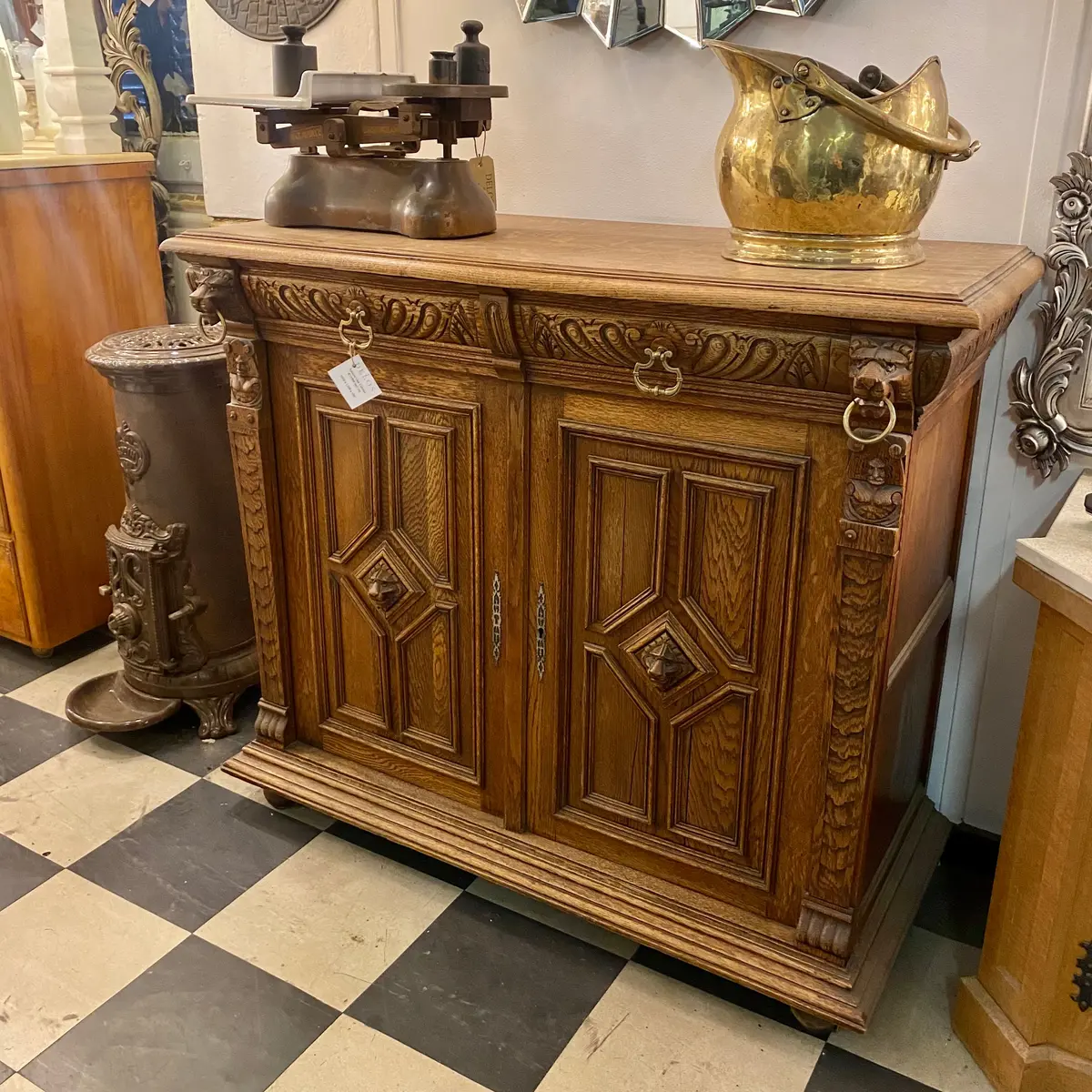 Antique French Oak Cabinet - Sold 1