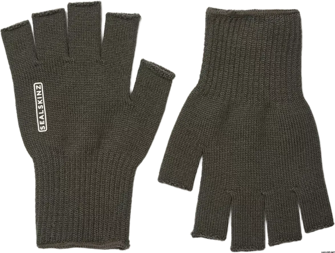 Sealskinz Thornham Merino Fingerless Gloves - Olive 1