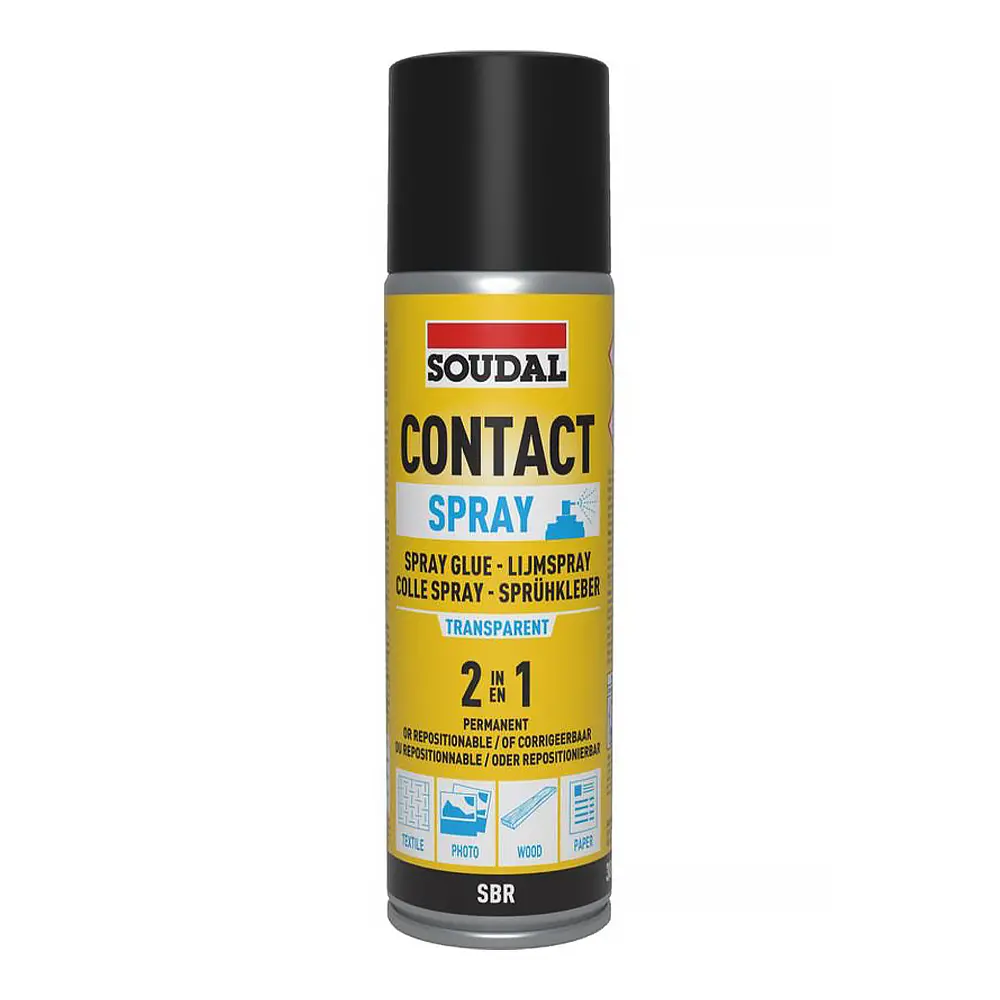 Soudal 2 In 1 General Purpose Spray Contact Adhesive 300Ml Aerosol 1