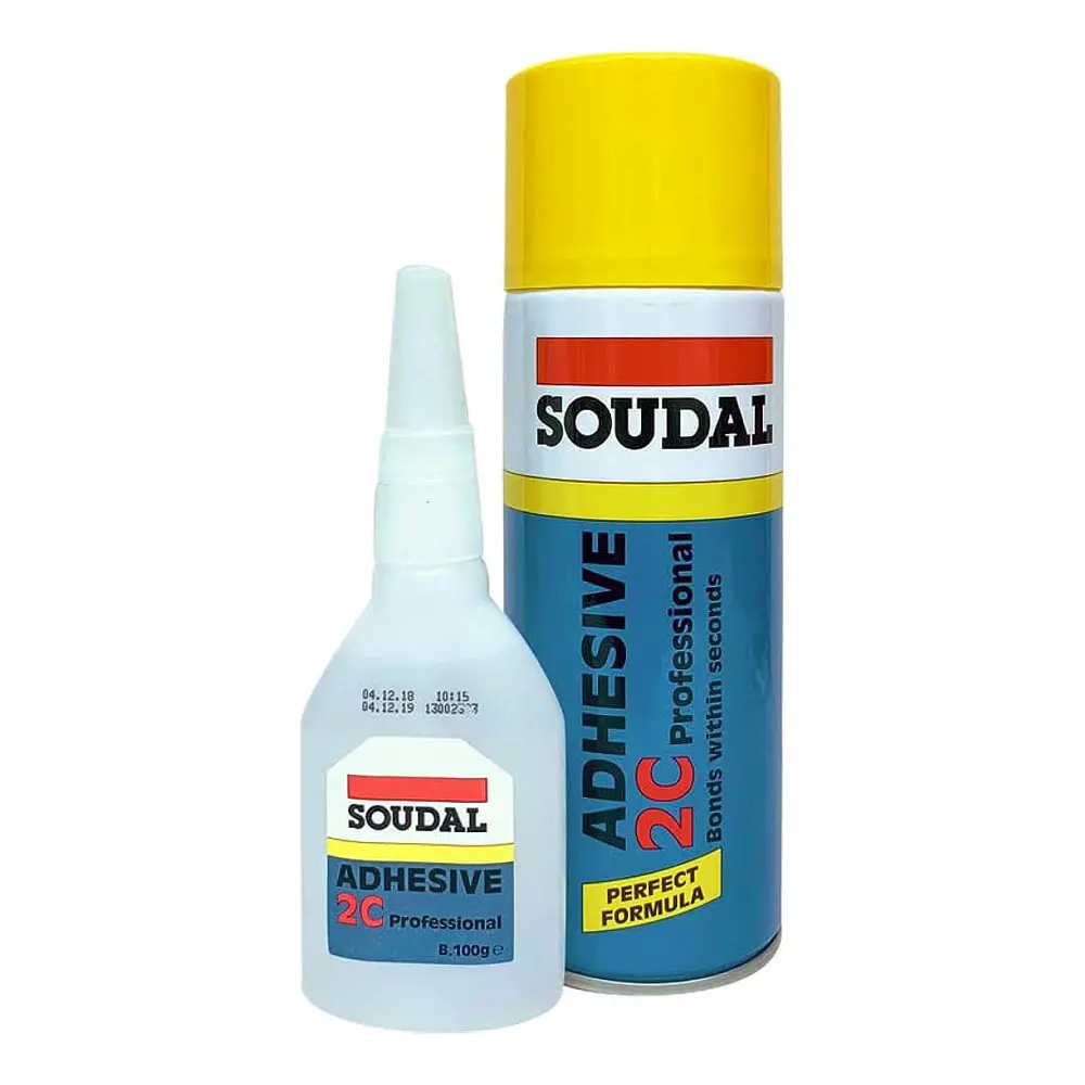 Soudal High Strength 2 Pack Spray Contact Adhesive 100G/400Ml Kit 1