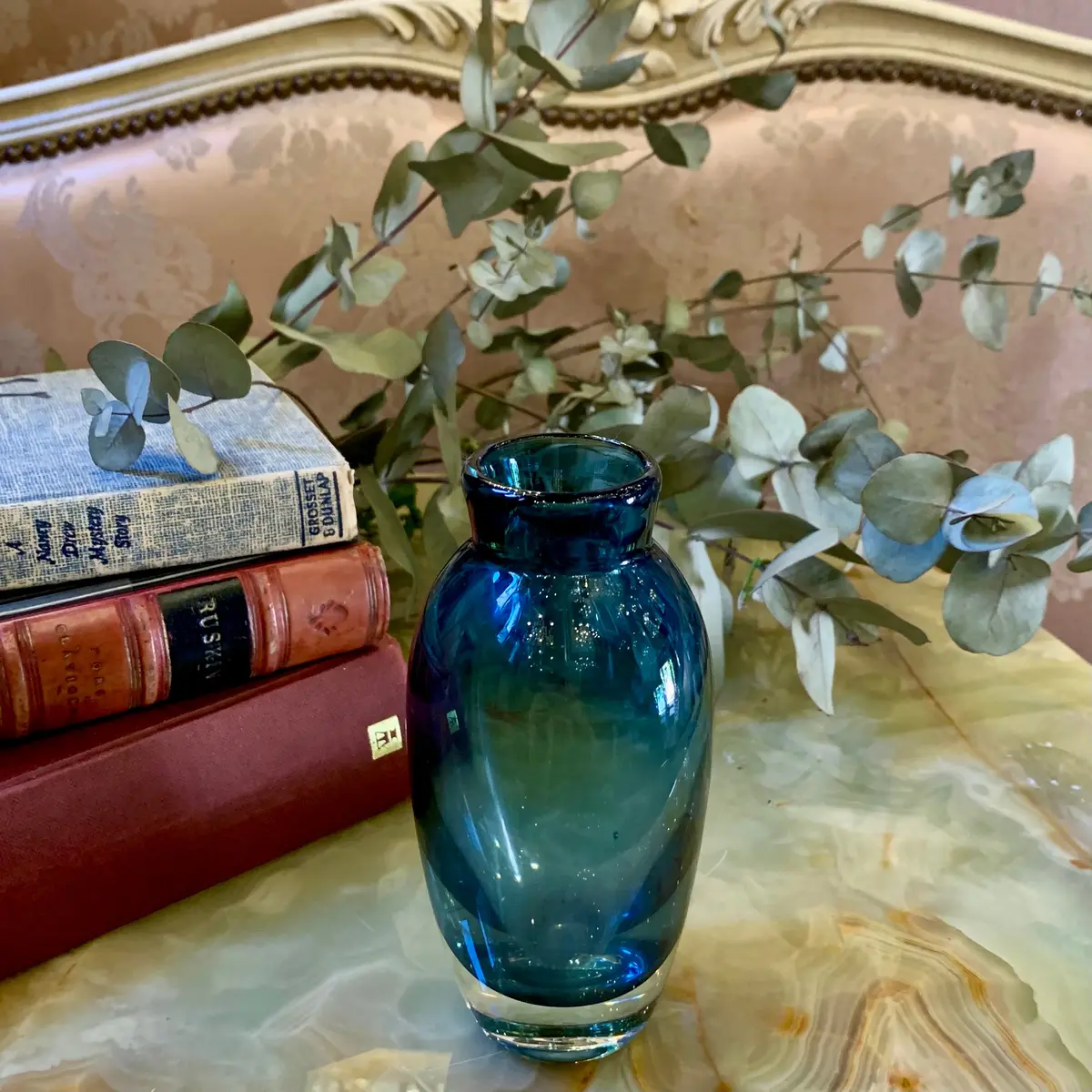 Petite And Sweet Blue Murano Vase - Sold 2
