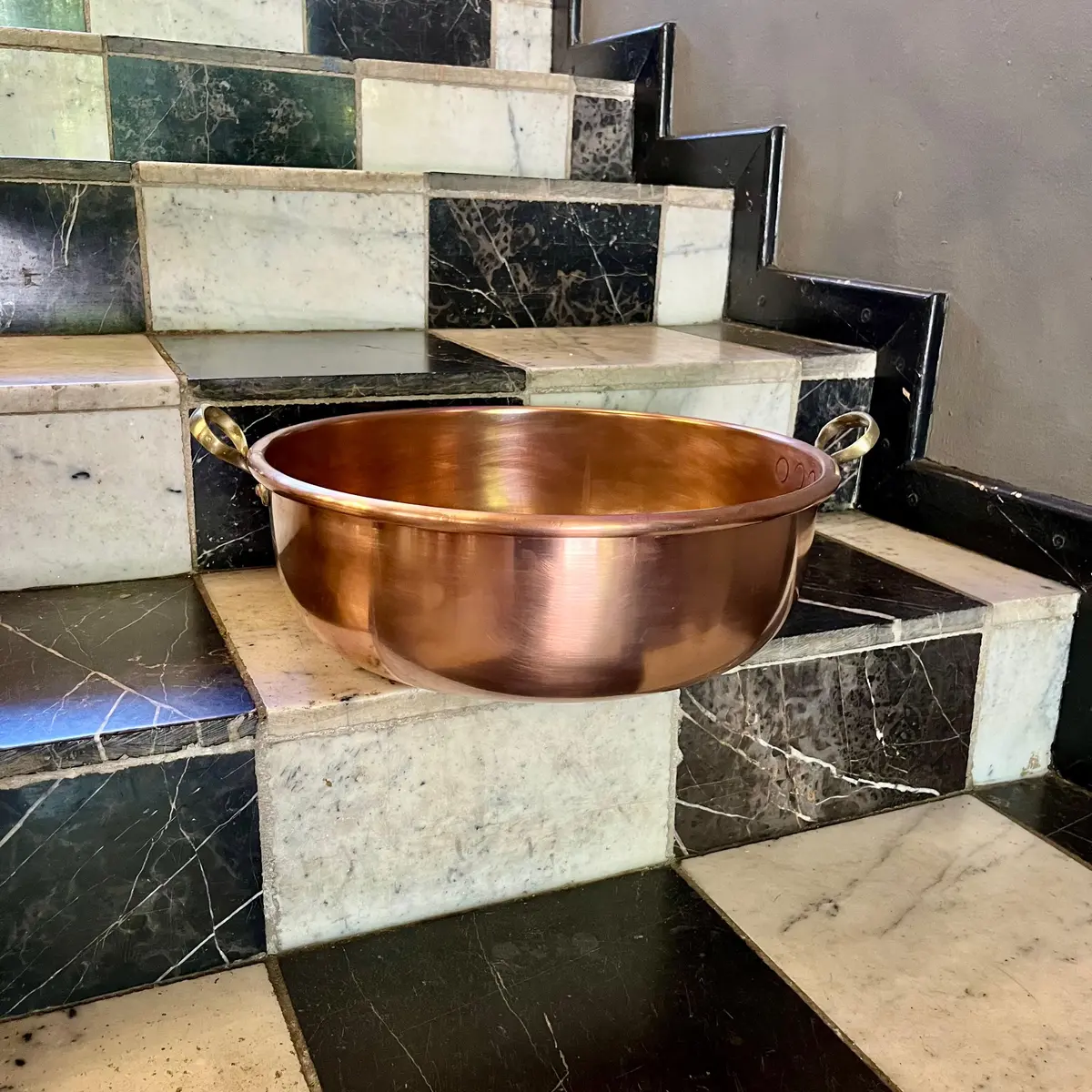 Copper Pot With Brass Handles 1