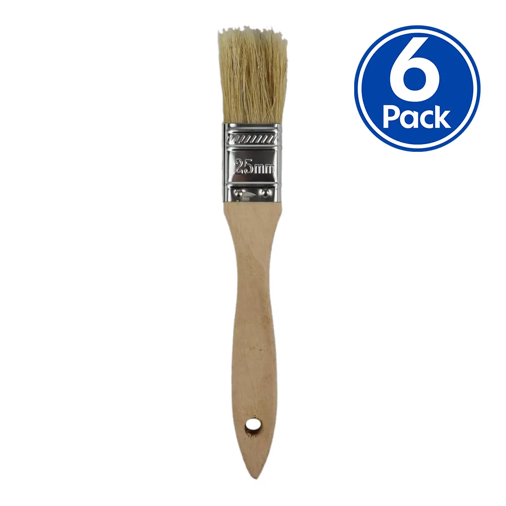 C&A Industrial Paint Brush 25Mm X 6 Pack Trade 1
