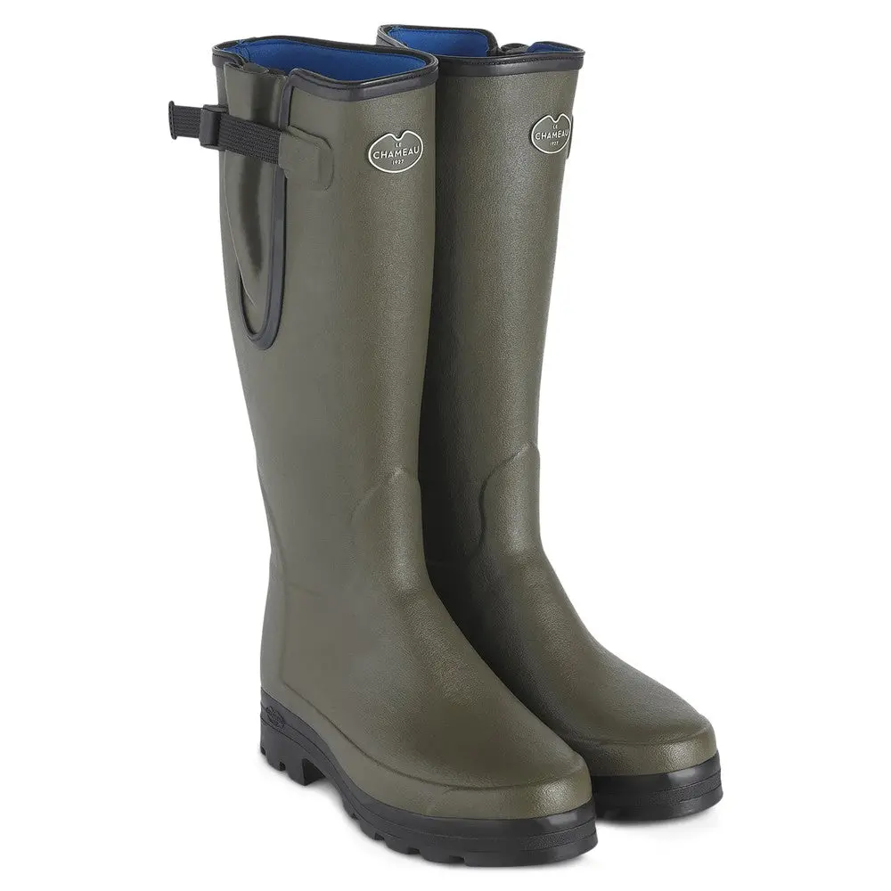 Le Chameau Women's Vierzonord Wellingtons - Vert Chameau (Blue Neoprene) 1