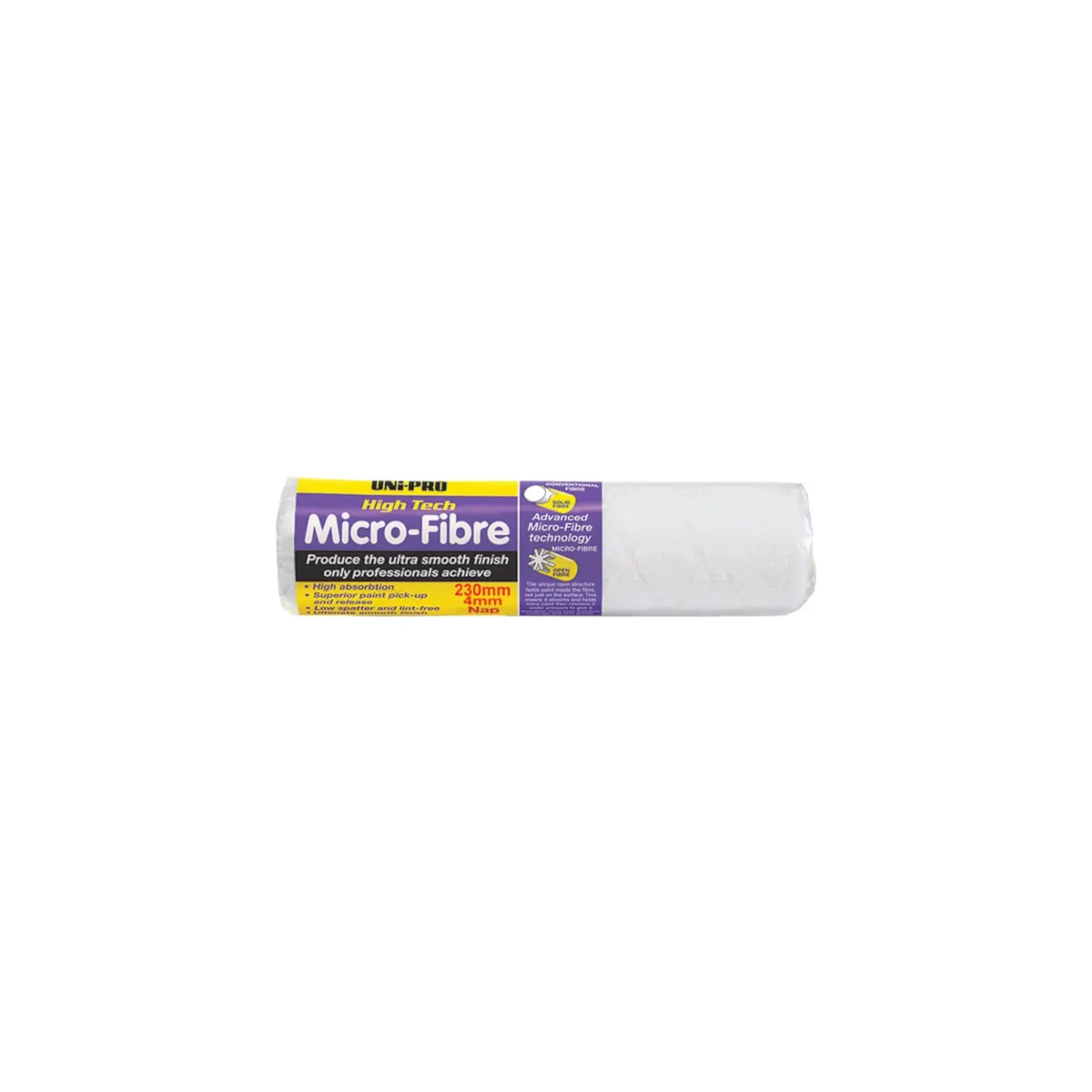 Uni-Pro 230Mm Microfibre Roller Cover 4Mm Nap Smooth Finish 1