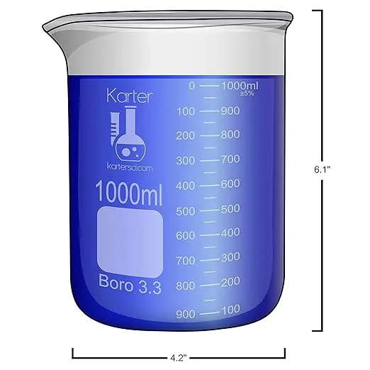 Beaker, Glass, 1000 Ml 1