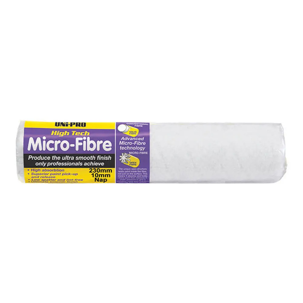 Uni-Pro High Tech Microfibre Cover Range 10Mm X 230Mm Roller Cover All Paint Nap 1