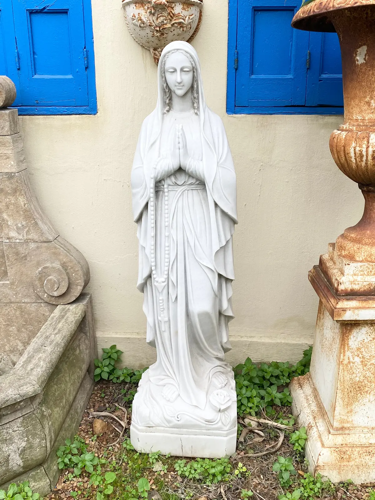 White Marble Mother Mary Statue - Sold 2