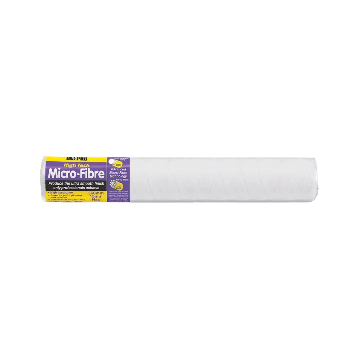 Uni-Pro High Tech Micro-Fibre 360Mm Roller Cover 15Mm Nap Smooth Finish 1