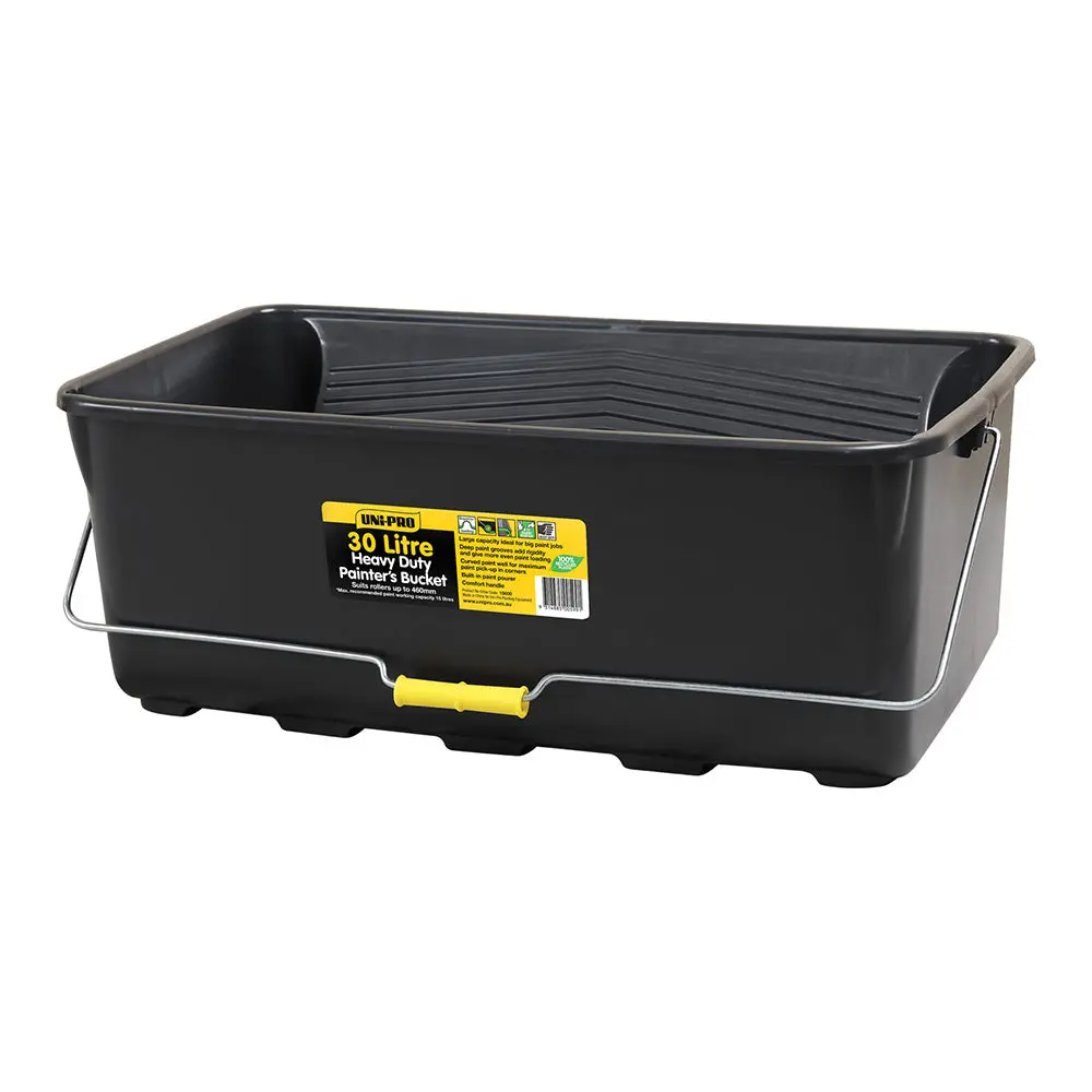Uni-Pro Heavy Duty Painters Bucket 30L With Handle Fits 460Mm Rollers 1