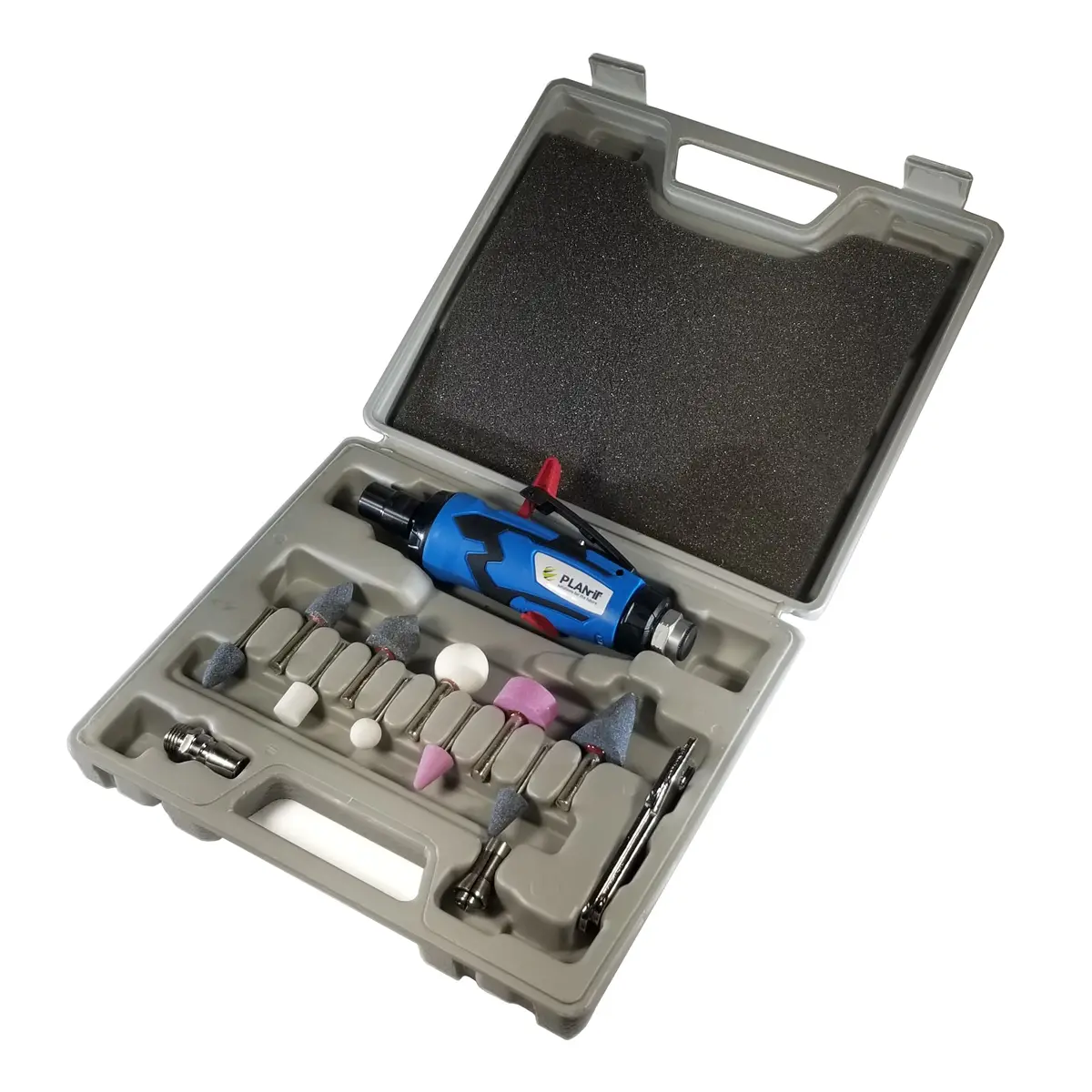 Planit Pneumatic Air Mini Die Grinder 16 Piece Kit 1