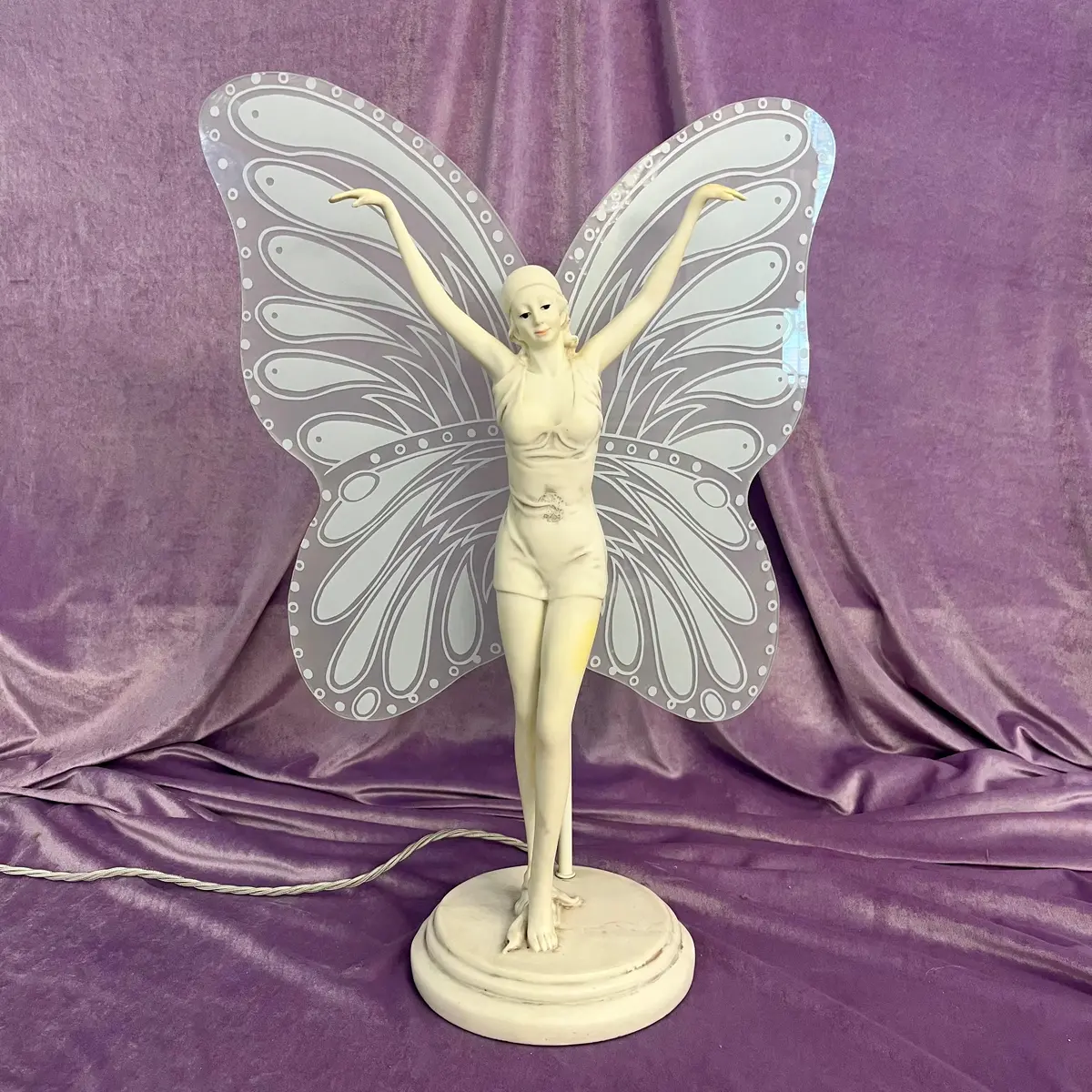 Vintage Fairy Lamp With Frosted Glass -Sold 1