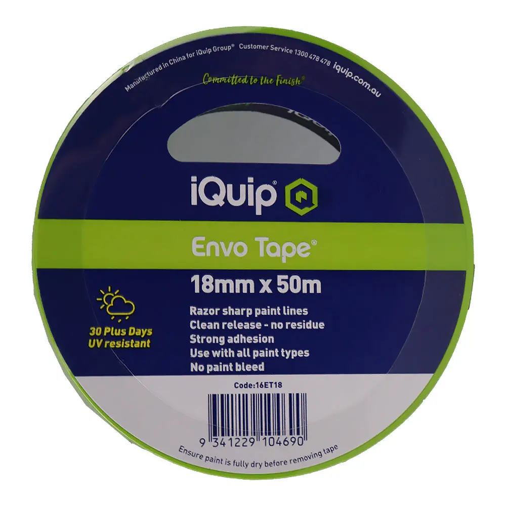 Iquip Envo Tape 18Mm X 50M High Performance Masking Tape Painting 1