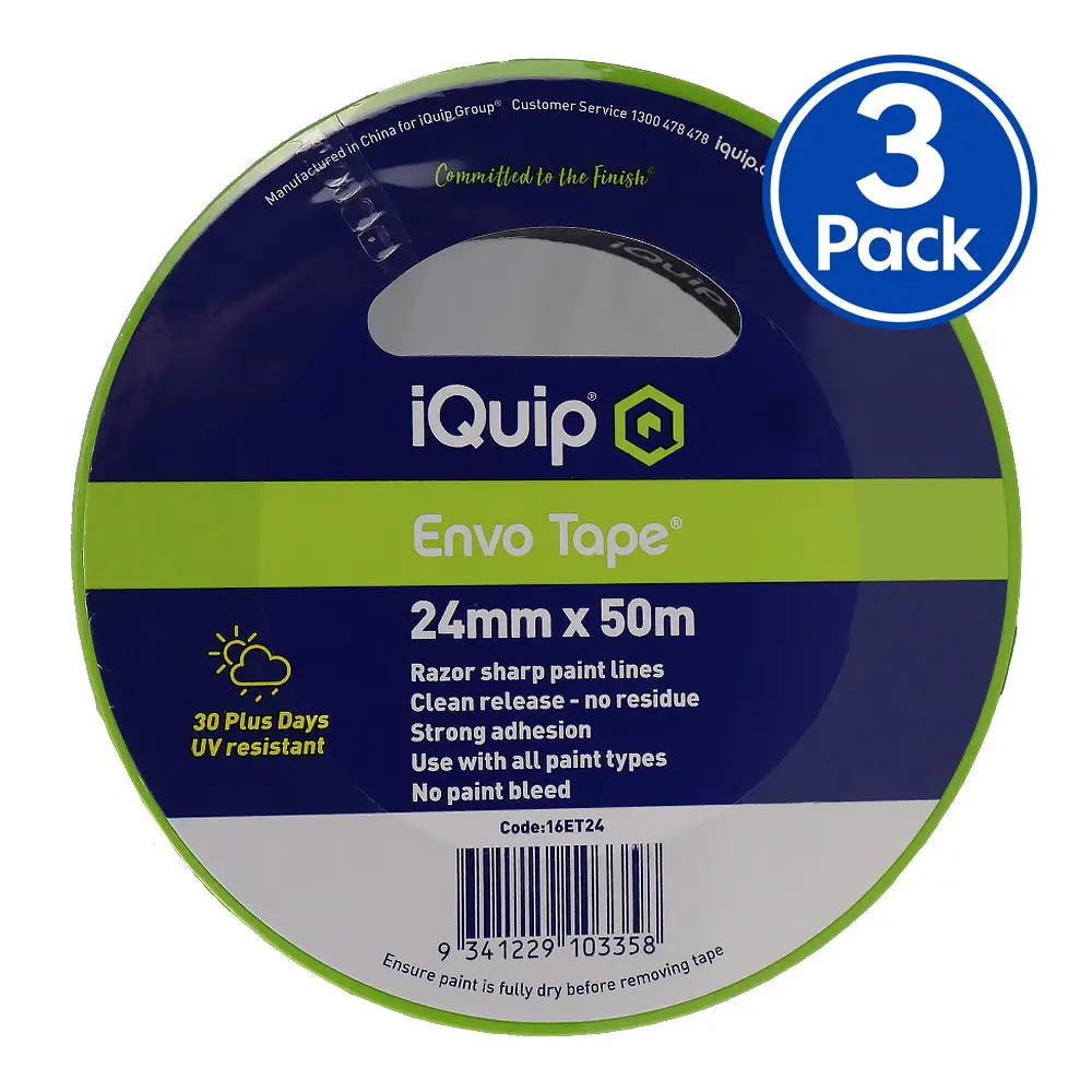 Iquip Envo Tape 24Mm X 50M High Performance Masking Tape Painting X3 1