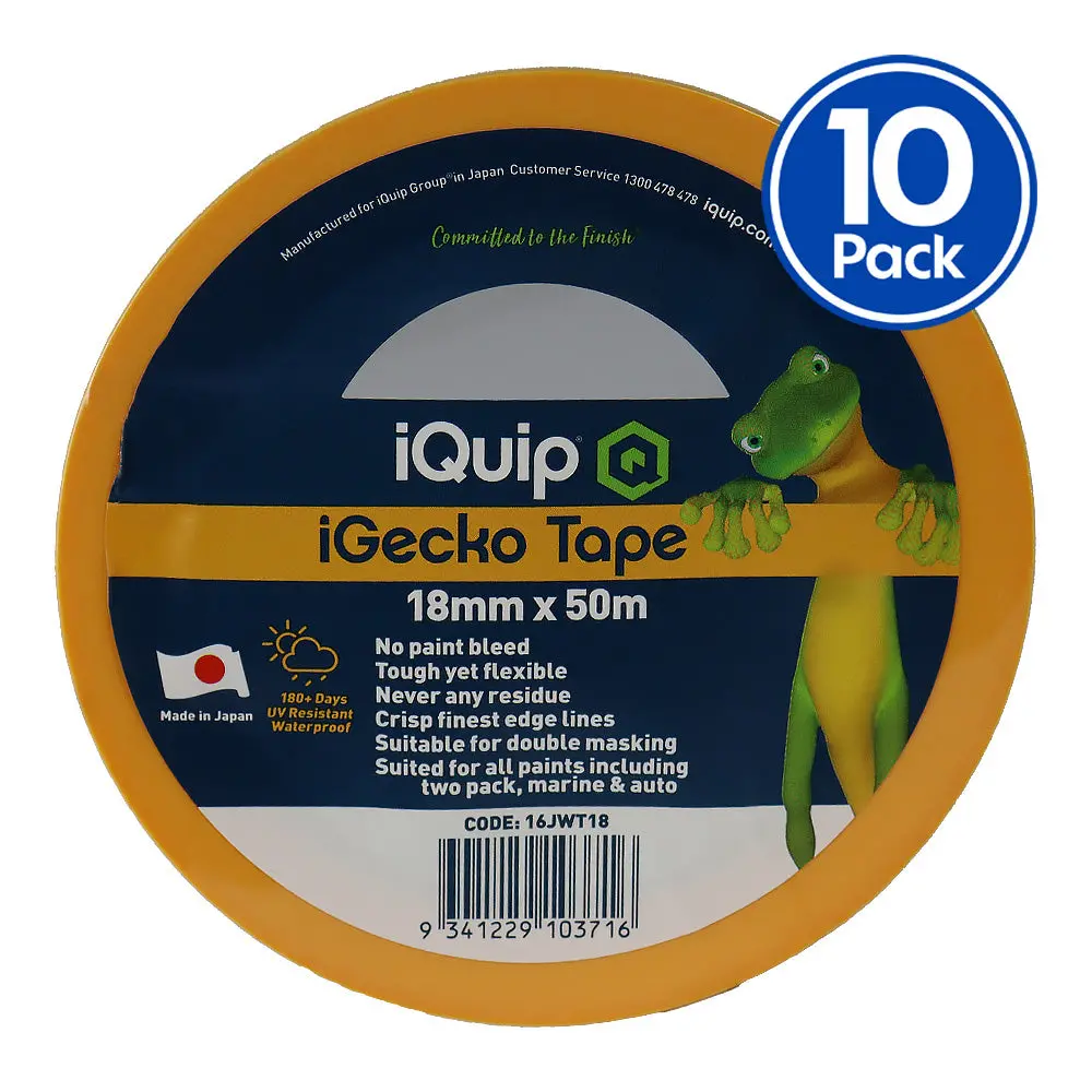 Iquip Igecko Japanese Washi Tape 18Mm X 50M Professional Masking Precision X10 1