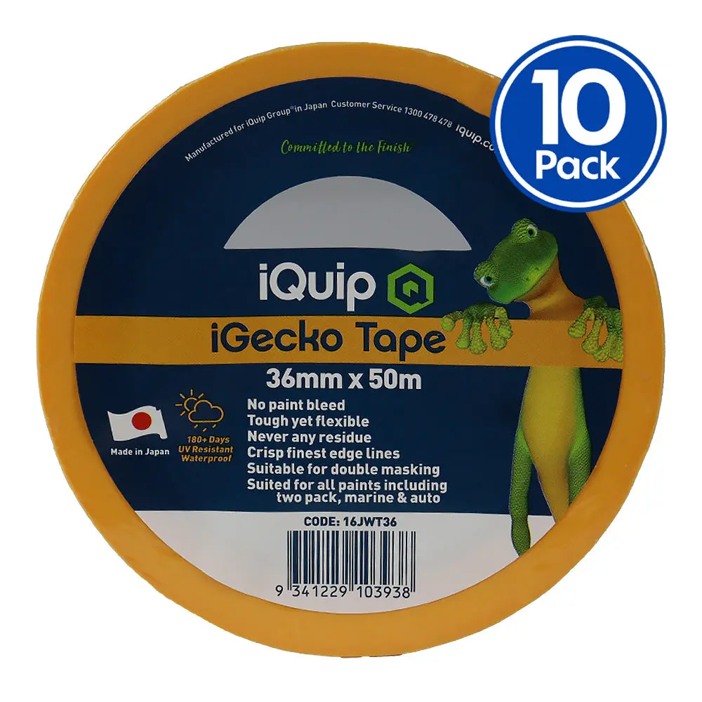 Iquip Igecko Japanese Washi Tape 36Mm X 50M Professional Masking Precision X10 1