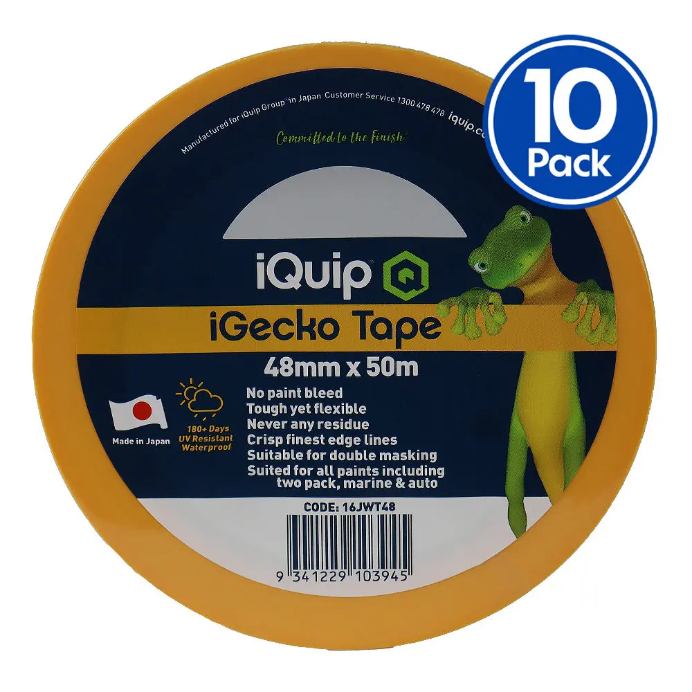 Iquip Igecko Japanese Washi Tape 48Mm X 50M Professional Masking Precision X10 1
