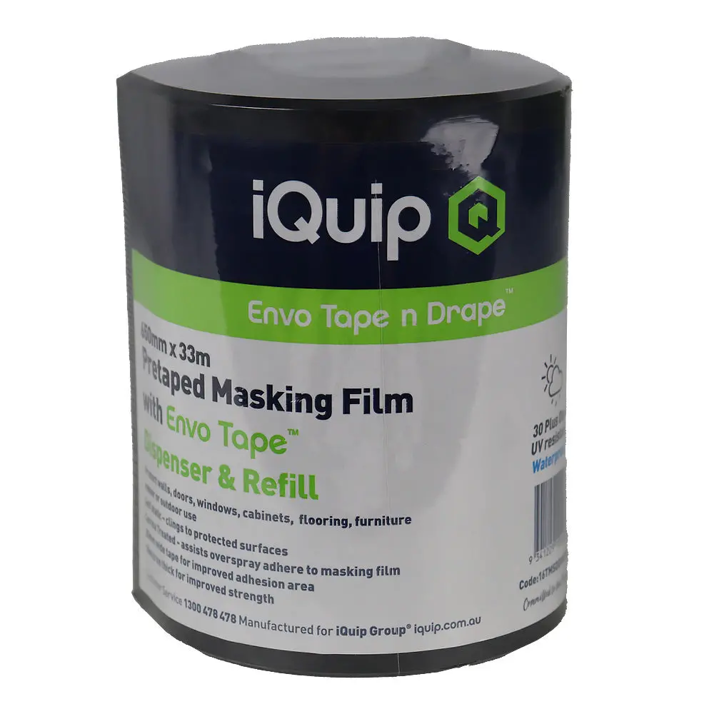 Iquip Envo Pretaped Mask Film & Dispenser 650Mm X 33M Surface Protection 1