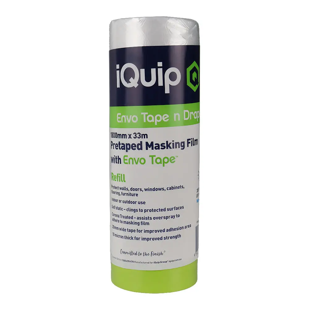 Iquip Envo Pretaped Mask Film Refill 1800Mm X 33M Painting Protection 1