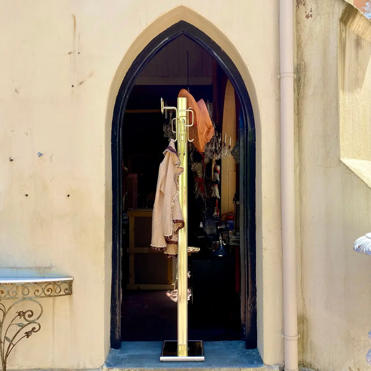 Beautiful And Sleek Retro Polished Brass Coat Stand 1
