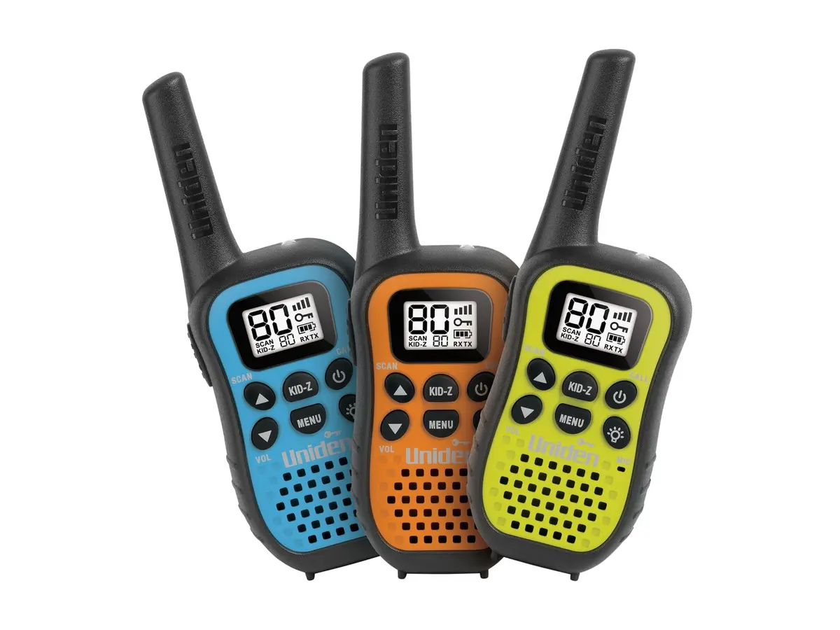 Uniden Uh45-3 Uhf Cb Handheld Radio Pack | Blue, Orange & Yellow 1