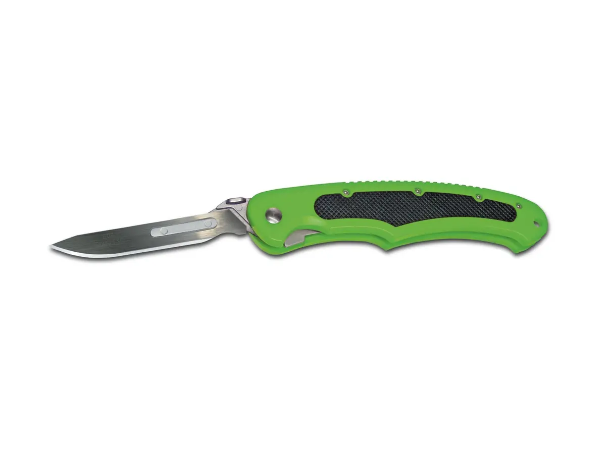 Havalon Piranta-Bolt Folding Knife: Shock Green 1