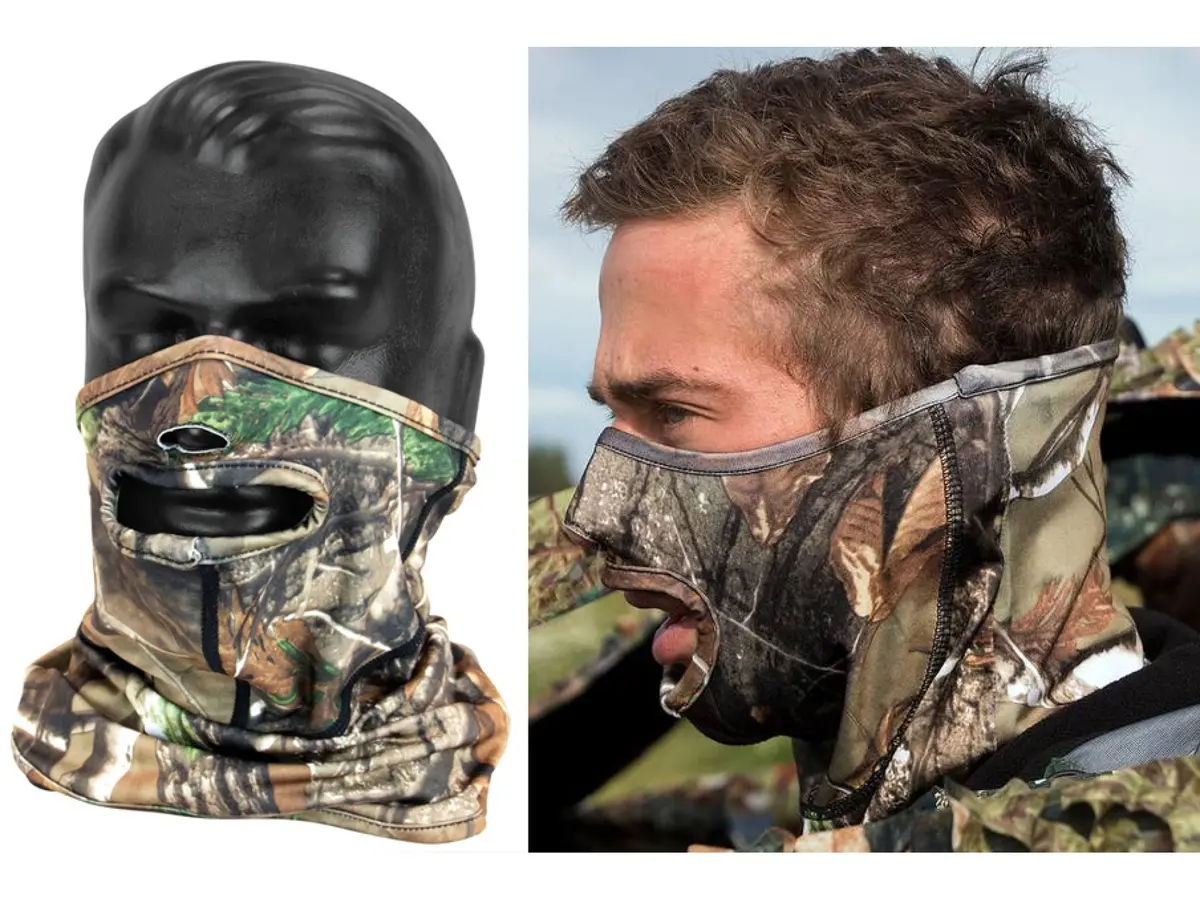 Stretch Fit Forest Camo Half Mask 1