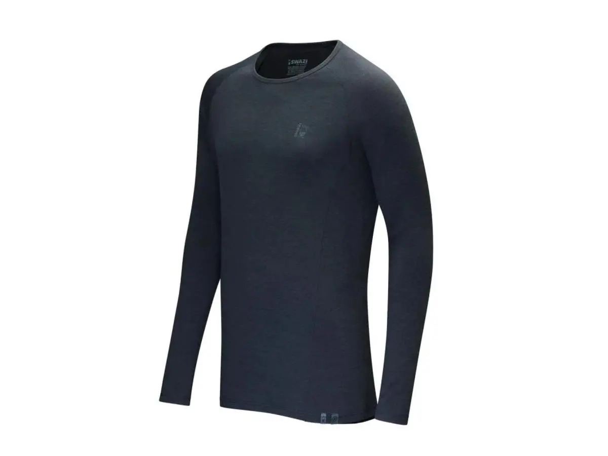 Swazi Hoodoo Merino Thermal Long Sleeve Top - Iron Sand 1