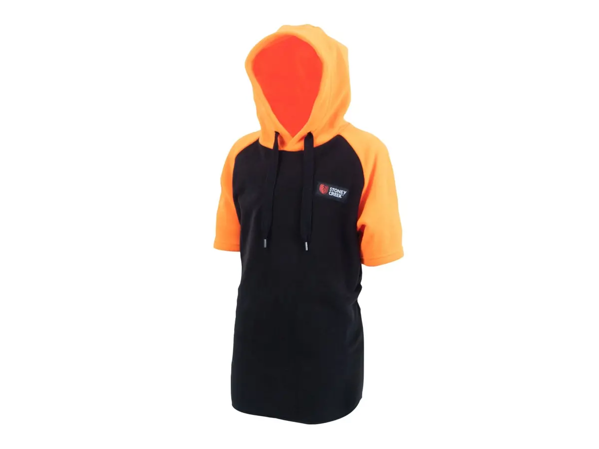Stoney Creek Kid's Hooded Bush Tee Black/Orange 1