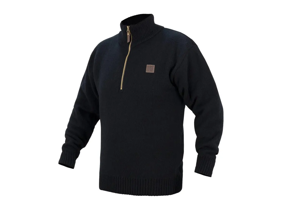 Swazi The Mackenzie Wool Long Sleeve Top Black 1