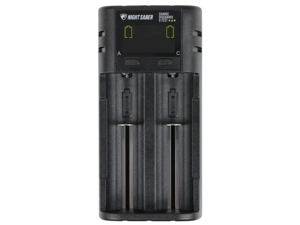 Night Saber Smart Portable Battery Charger Usb-C 2-Slot 1