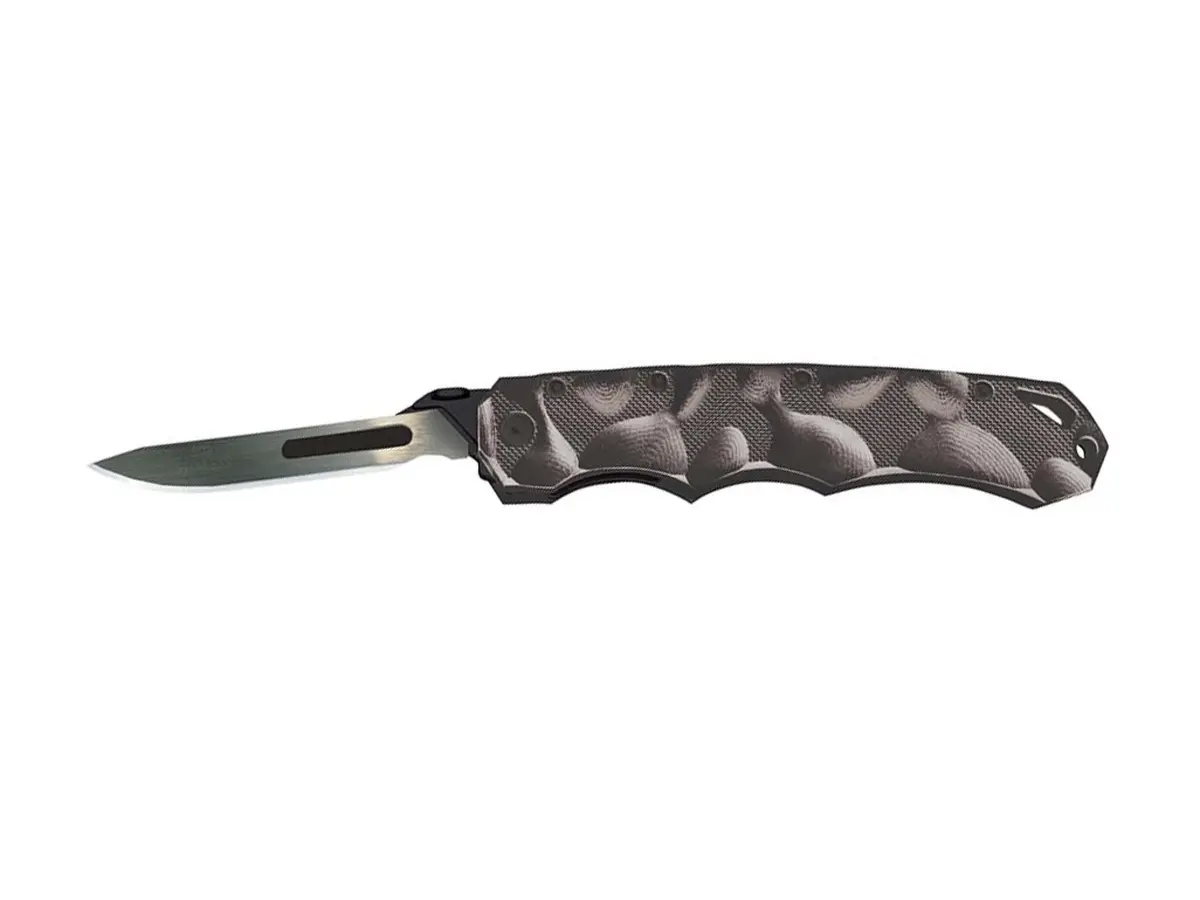 Havalon Piranta-Stag Folding Knife: Black 1