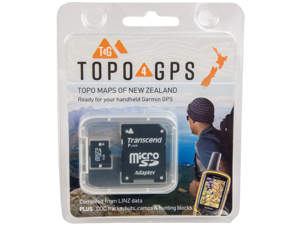 Topo 4 Gps Maps: New Zealand Hunter: For Garmin Gps (Microsd) 1