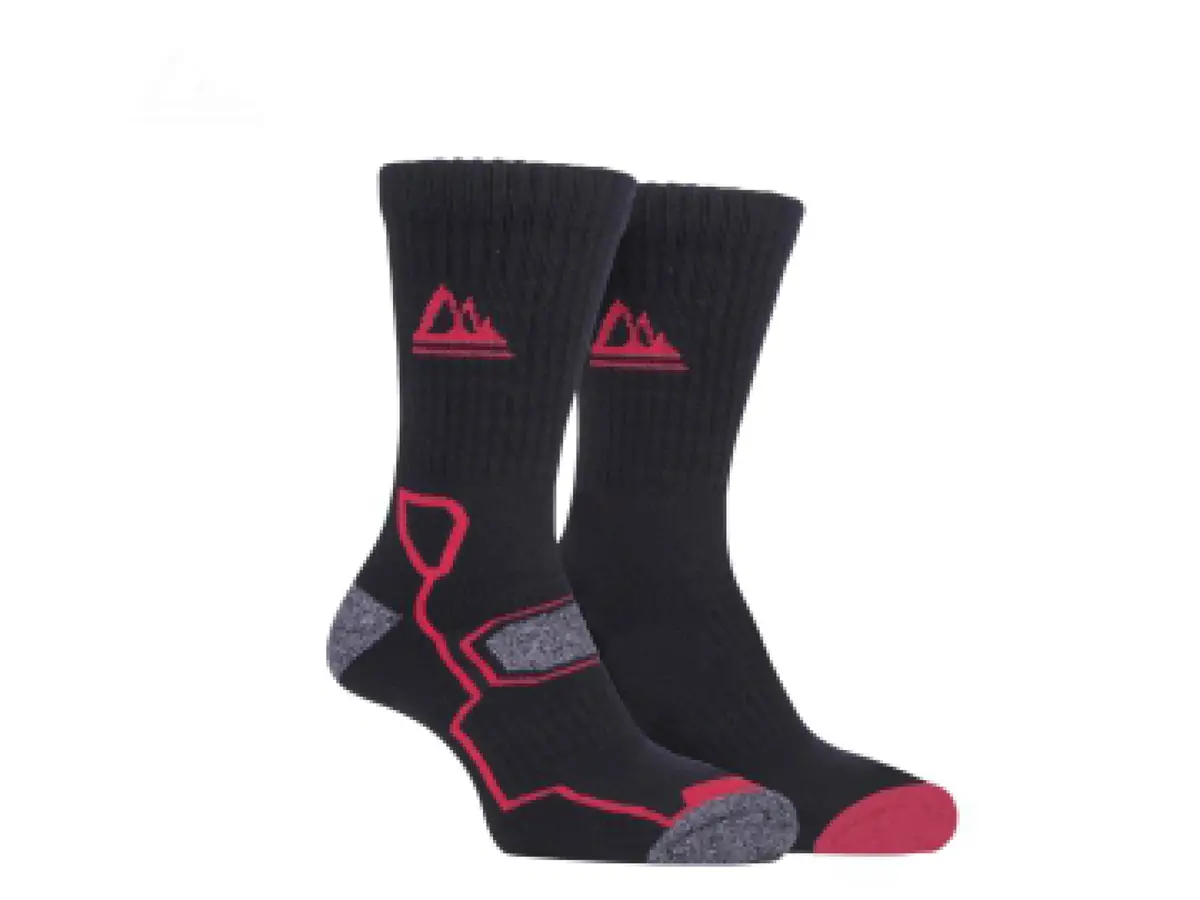 Storm Bloc Mens Bamboo Boot Socks 6-11 | Red 2 Pack 1