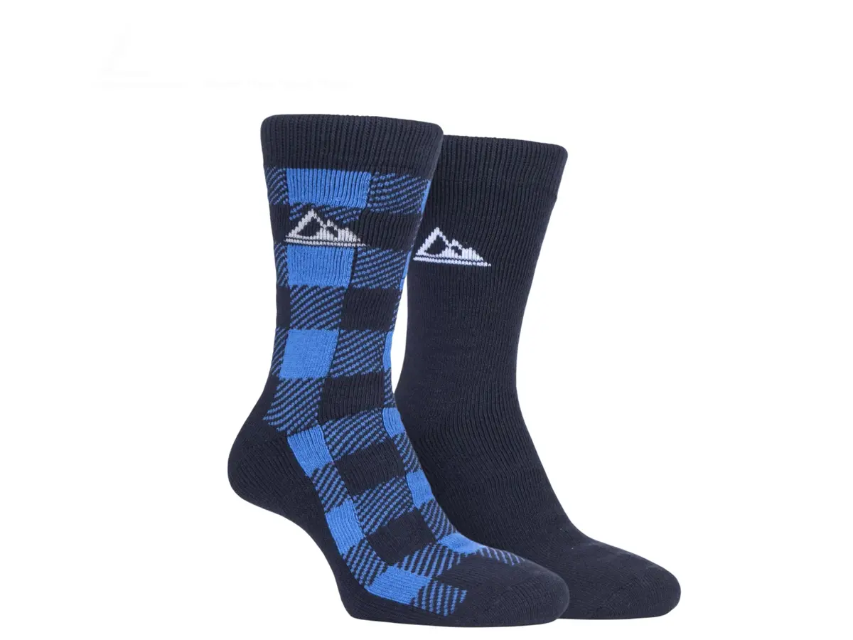 Storm Bloc Mens Thermal Boot Socks 6-11 | Blue 2 Pack 1