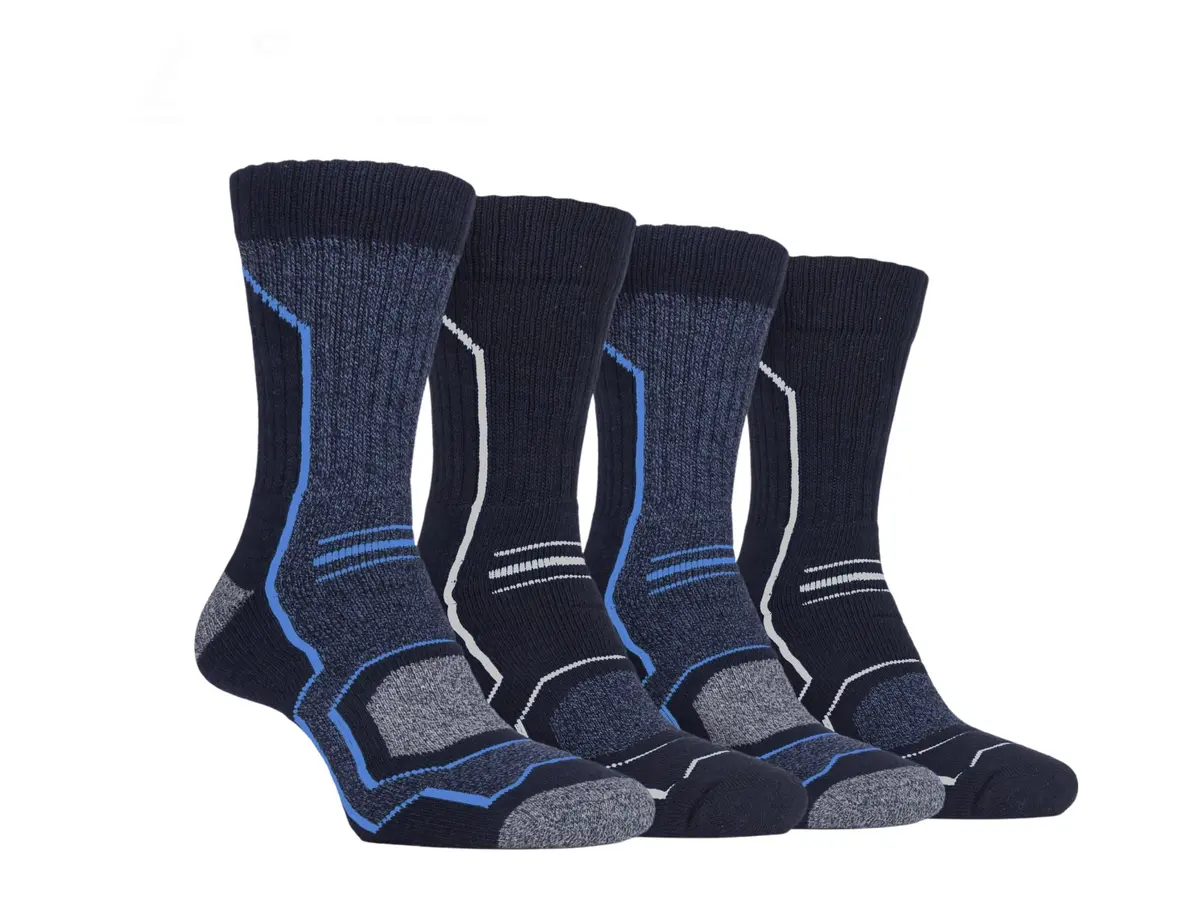 Storm Bloc Mens Technical Boot Socks 6-11 | Blue 4 Pack 1