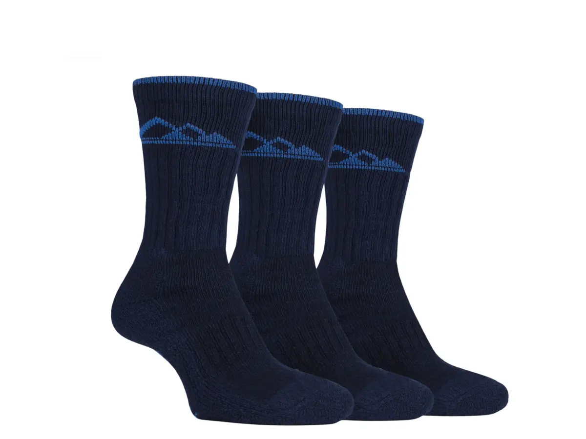 Storm Bloc Mens Luxury Heavy Cushion Boot Socks 6-11 | Blue 3 Pack 1