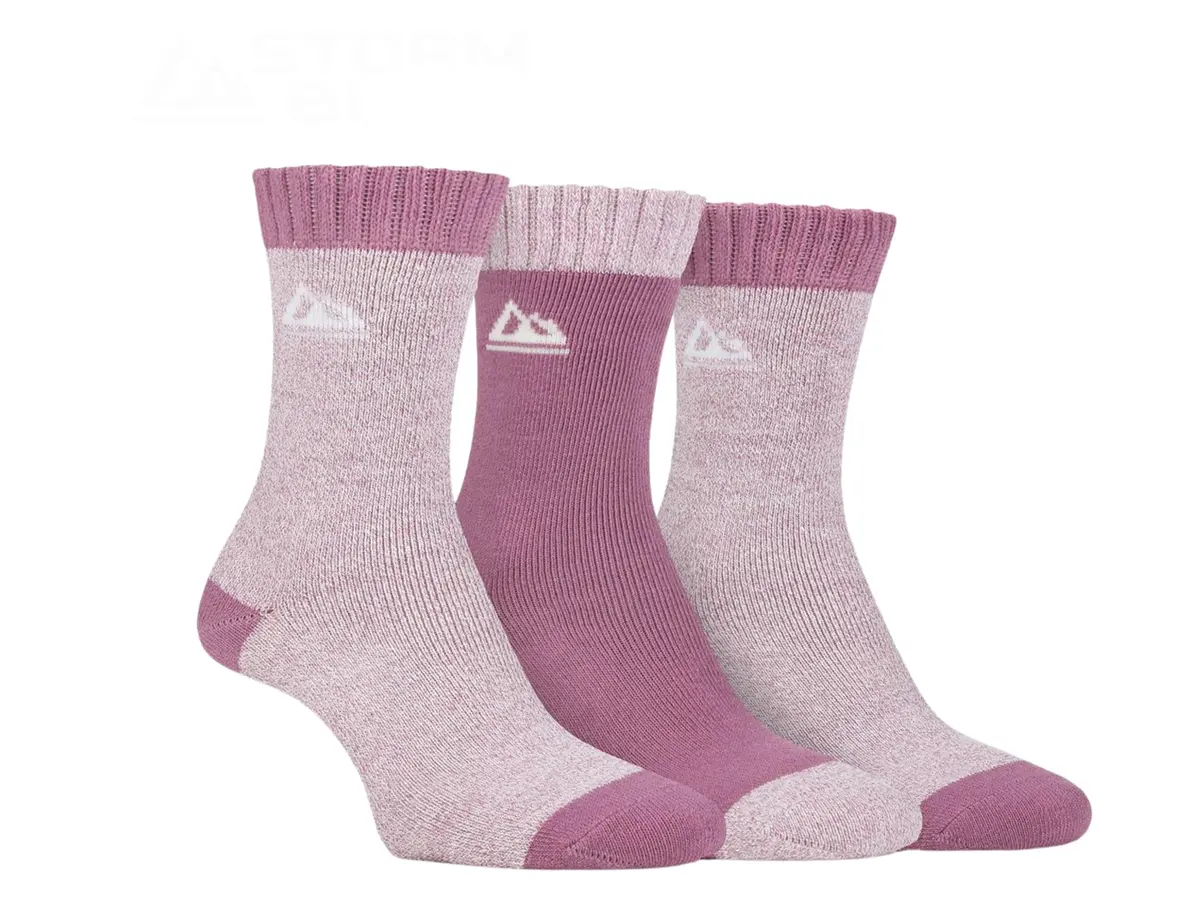 Storm Bloc Women Cushioning Comfort Boot Socks 4-8 | *Pink* 3 Pack 1