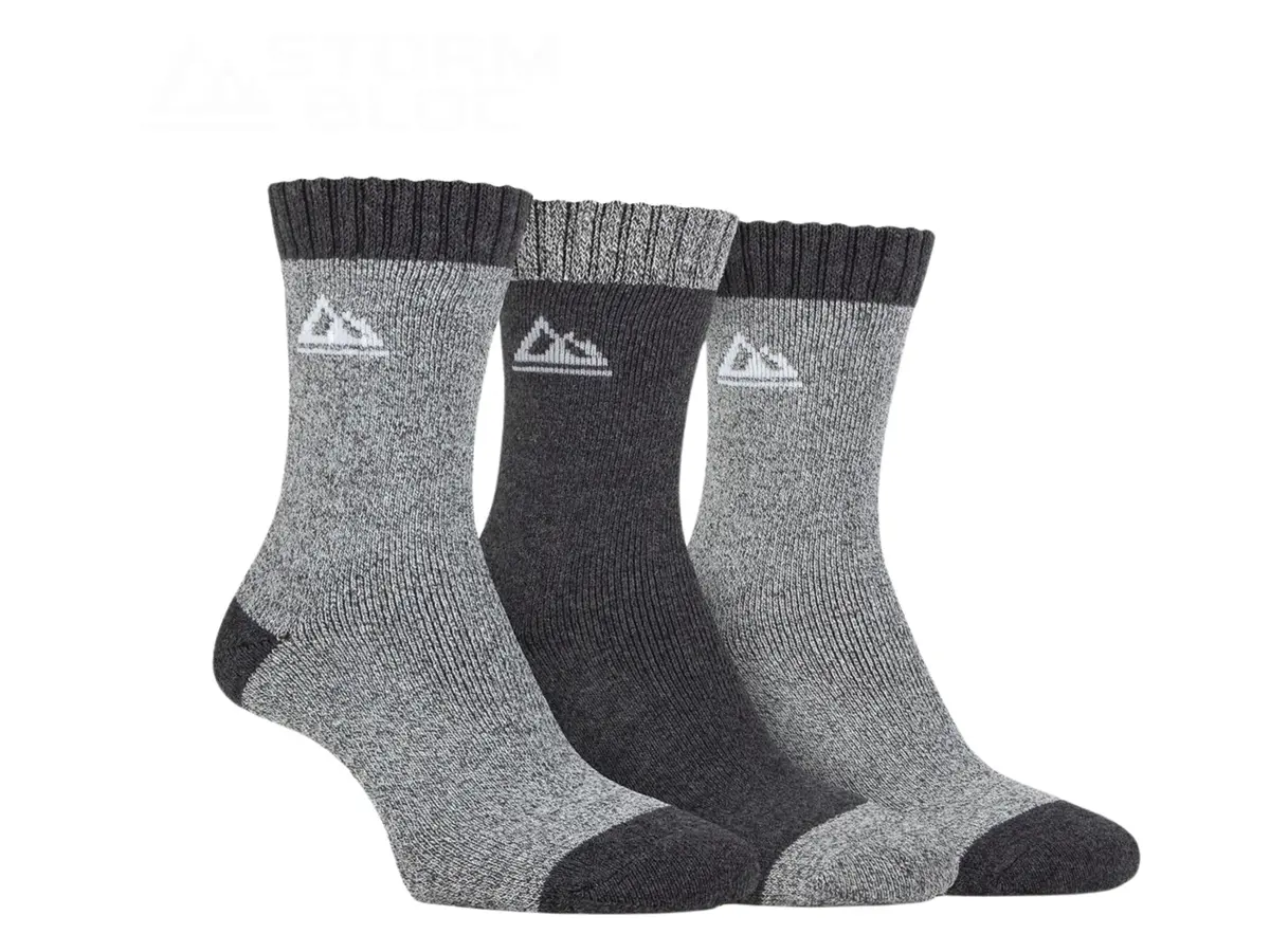 Storm Bloc Women Cushioning Comfort Boot Socks 4-8 | *Grey* 3 Pack 1