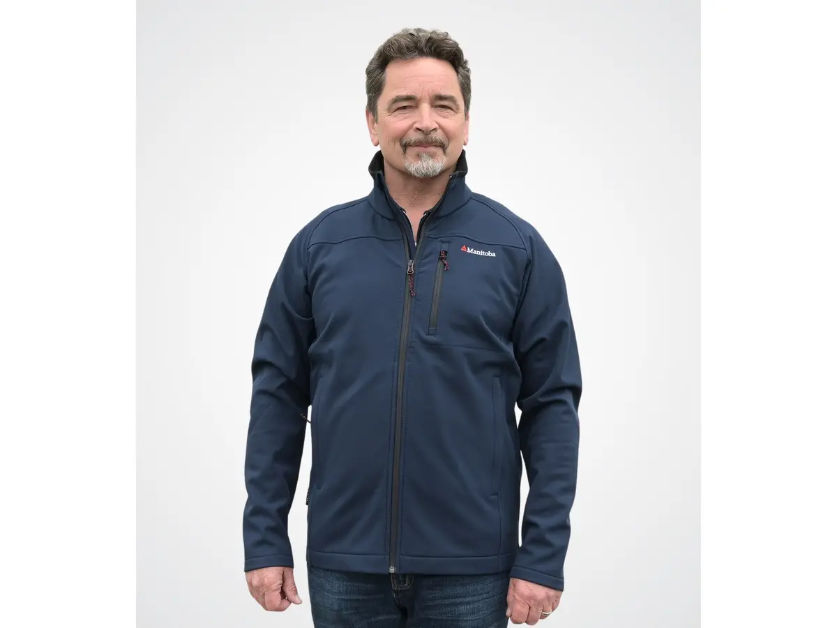 Manitoba Soft Shell Fleece Lined Team Jacket V2: Navy 1