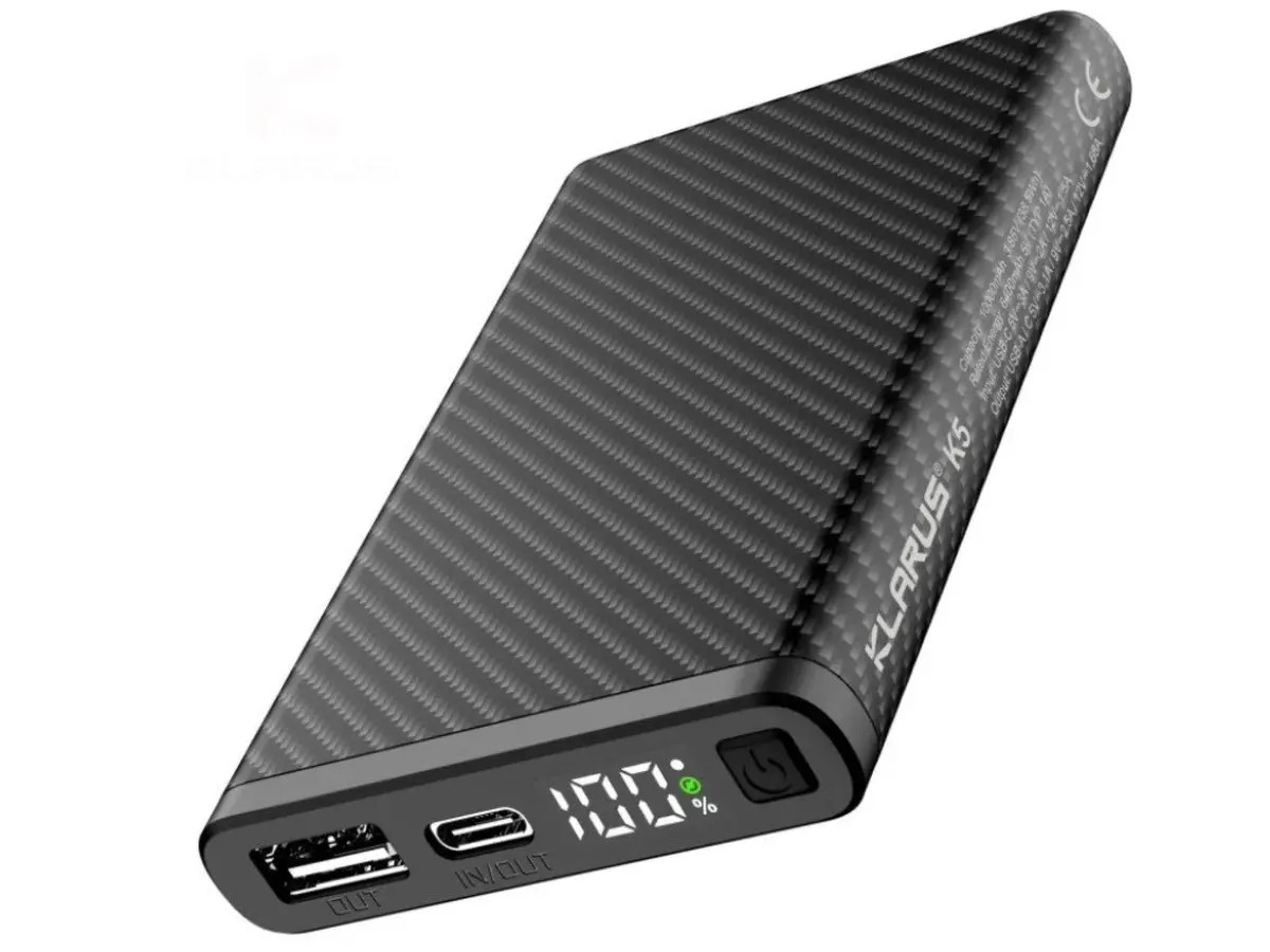 Klarus K5 Carbon Fiber Lightweight Waterproof Power Bank 10000Mah 1