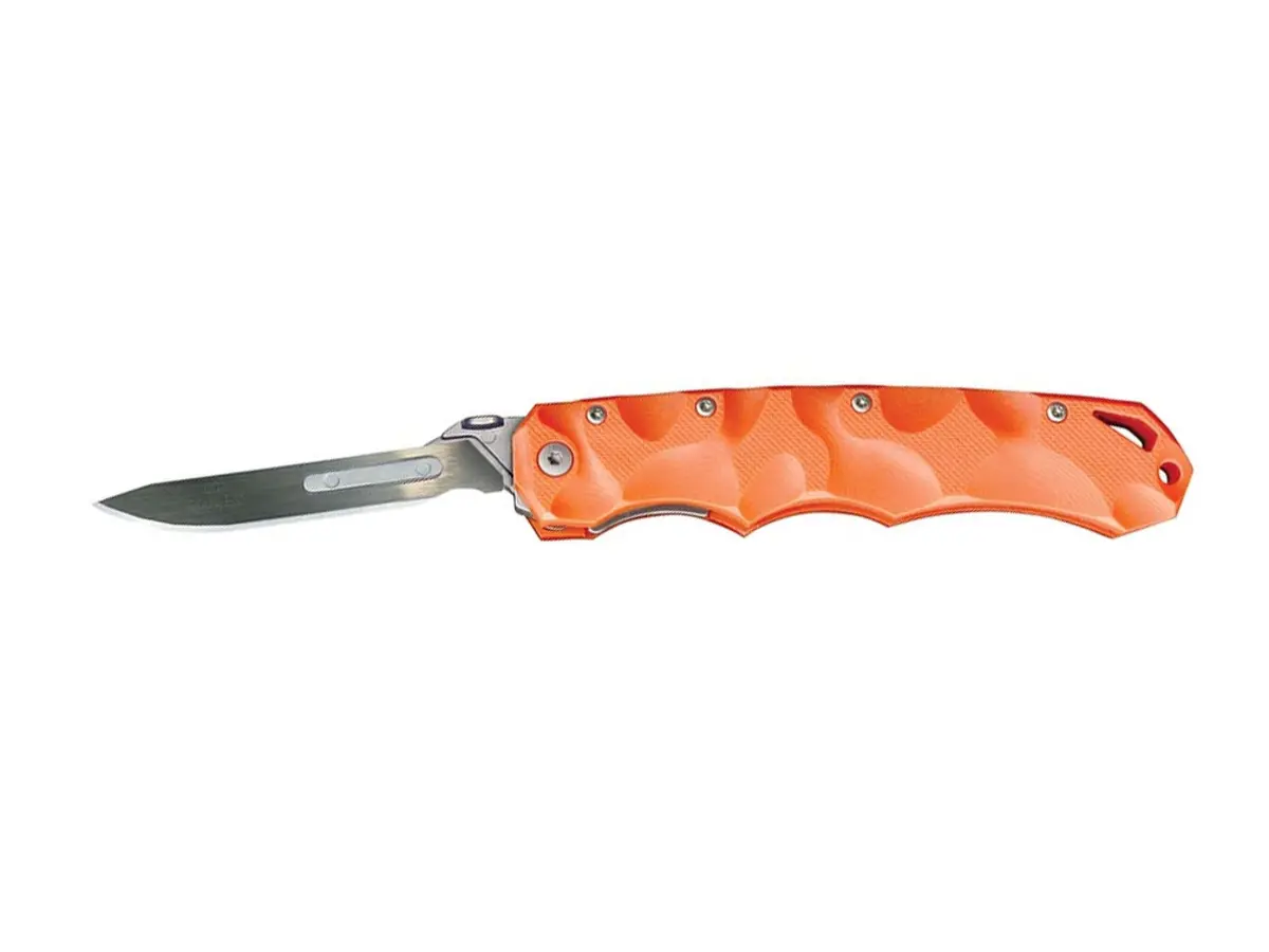 Havalon Piranta-Stag Folding Knife: Blaze Orange 1