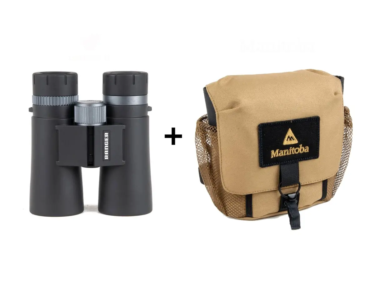 Ranger 10X42 Waterproof Binoculars & Manitoba Bino Case 1