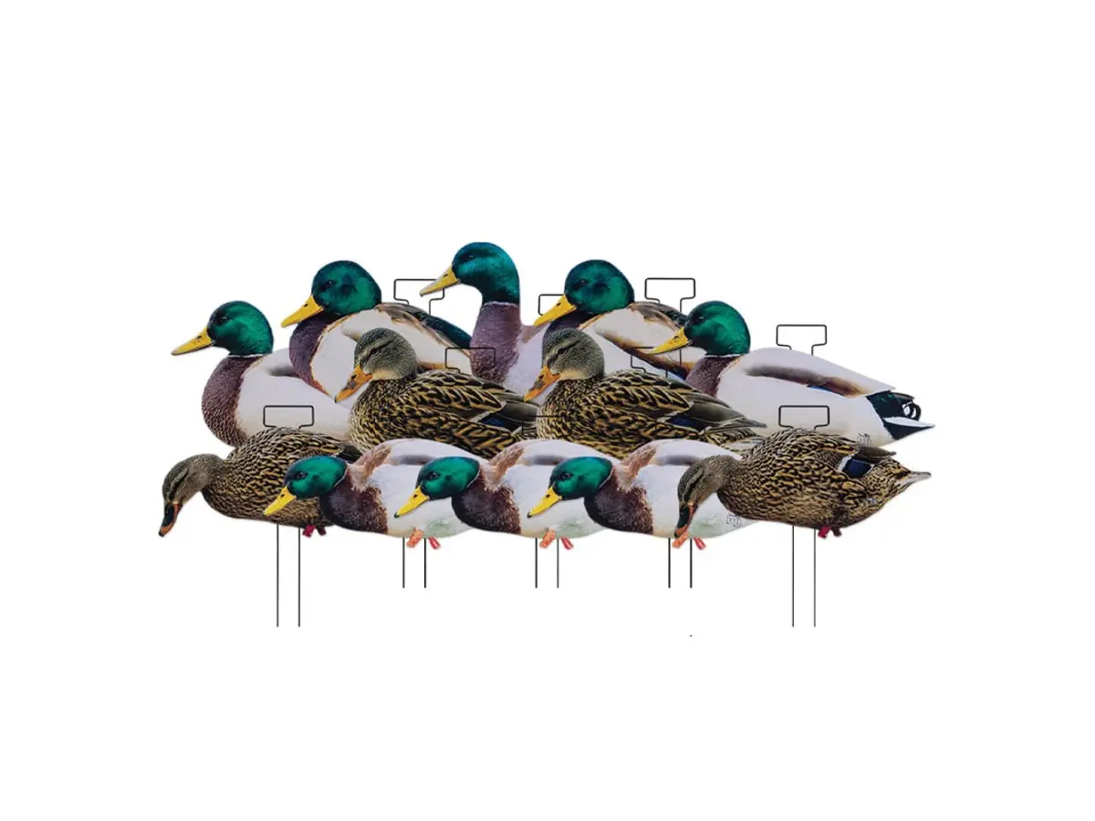 Dakota X-Treme Mallard Silhouettes Fully Flocked | 8 Drakes & 4 Hens 1