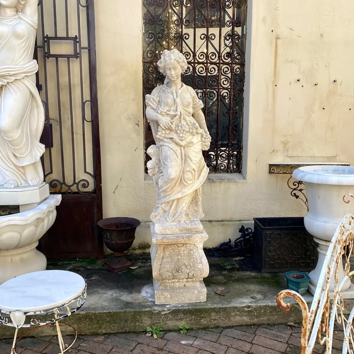 Beautiful Lime Stone Statue Of A Grecian Woman - Sold 1