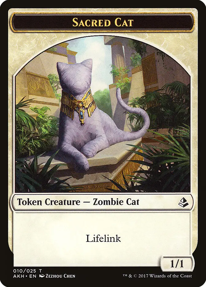 Sacred Cat Token [Amonkhet Tokens] 1