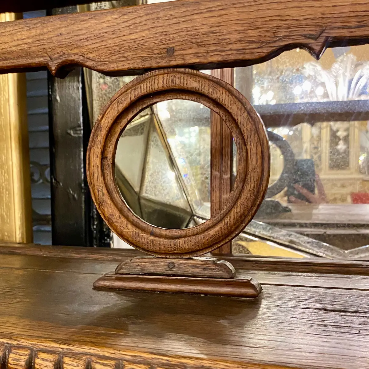 Antique Entrance Hall Oak Cabinet 2